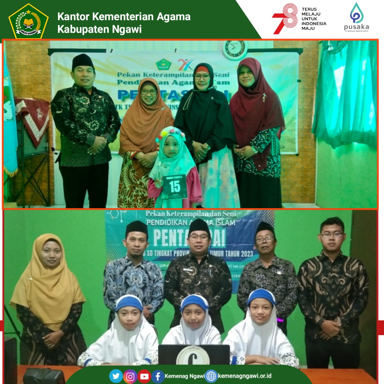 Ngawi Kirim 2 Finalis PENTAS PAI Tingkat Prov. Jawa Timur 2023