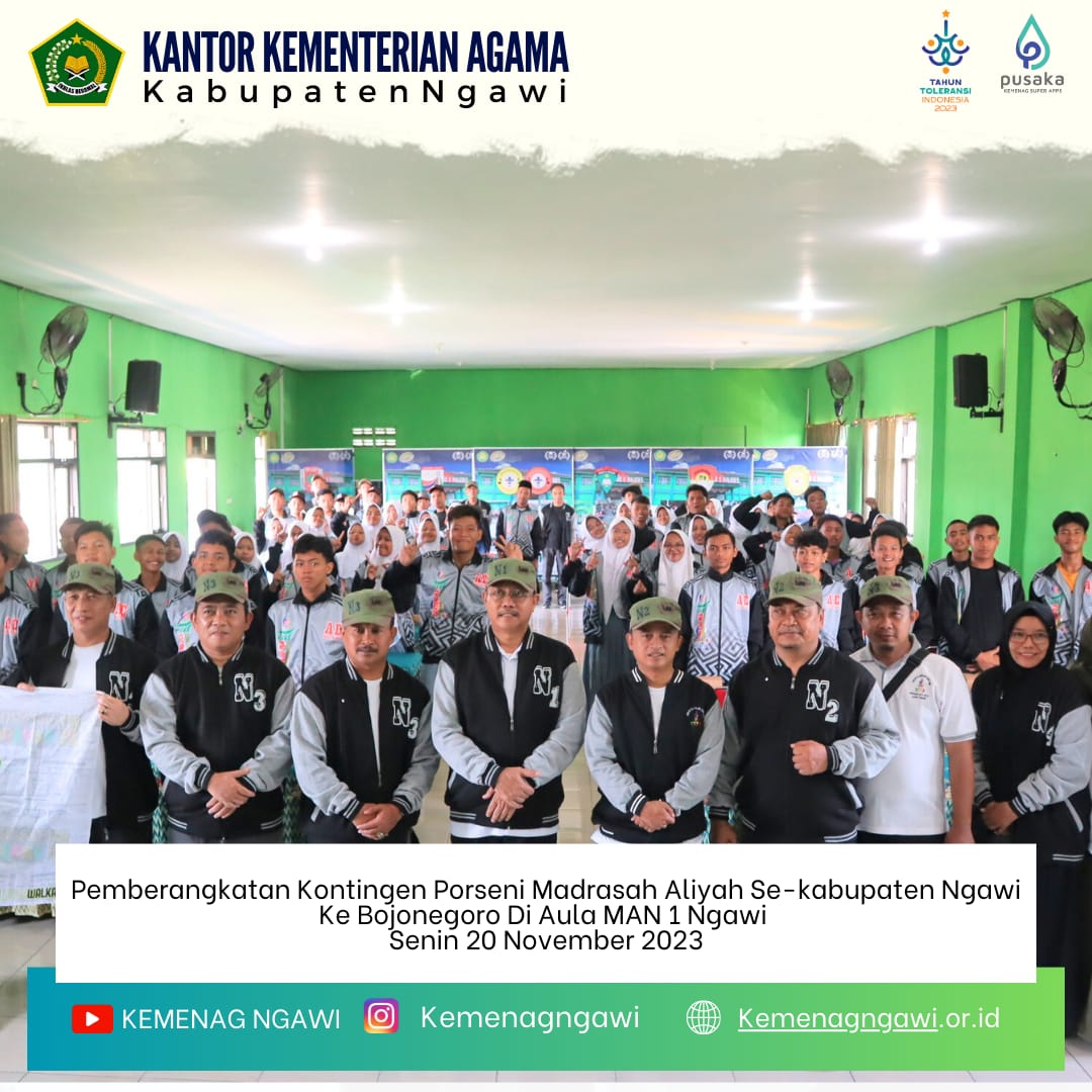 Pemberangkatan Kontingen PORSENI MA Kab. Ngawi