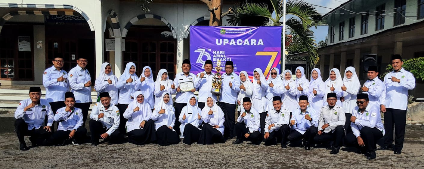 Upacara Hari Amal Bhakti (HAB) Ke-79 Kemenag R.I Di Kankemenag Ngawi