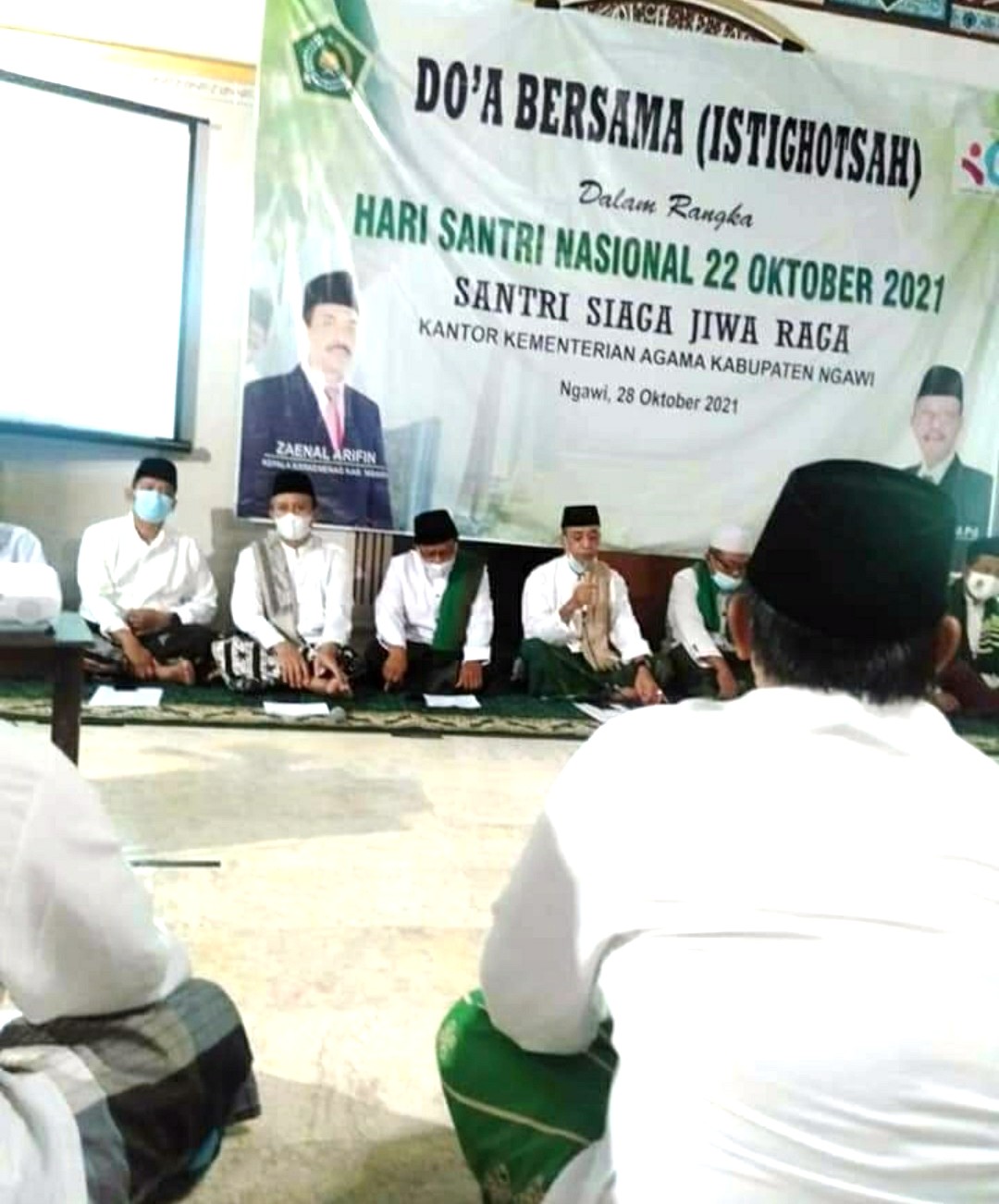 Kemenag Ngawi Gelar Doa Bersama ( Istighosah ) Dalam Rangka HSN Tahun 2021 