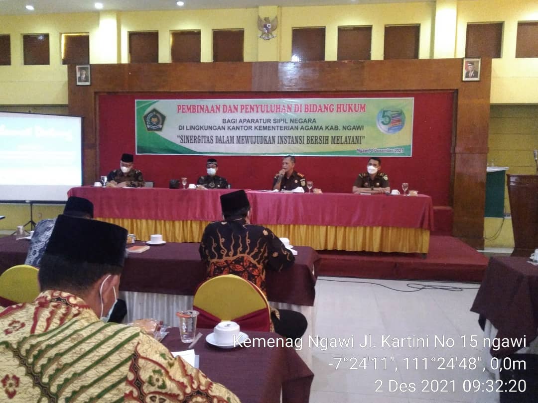 Pembinaan Dan Penyuluhan Dibidang Hukum Bagi ASN Kankemenag Ngawi