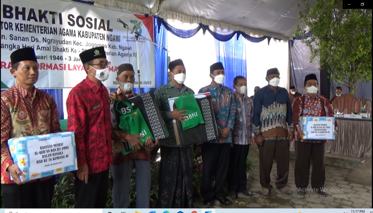 Bakti Sosial HAB Kemenag RI Ke 76 Kankemenag Ngawi
