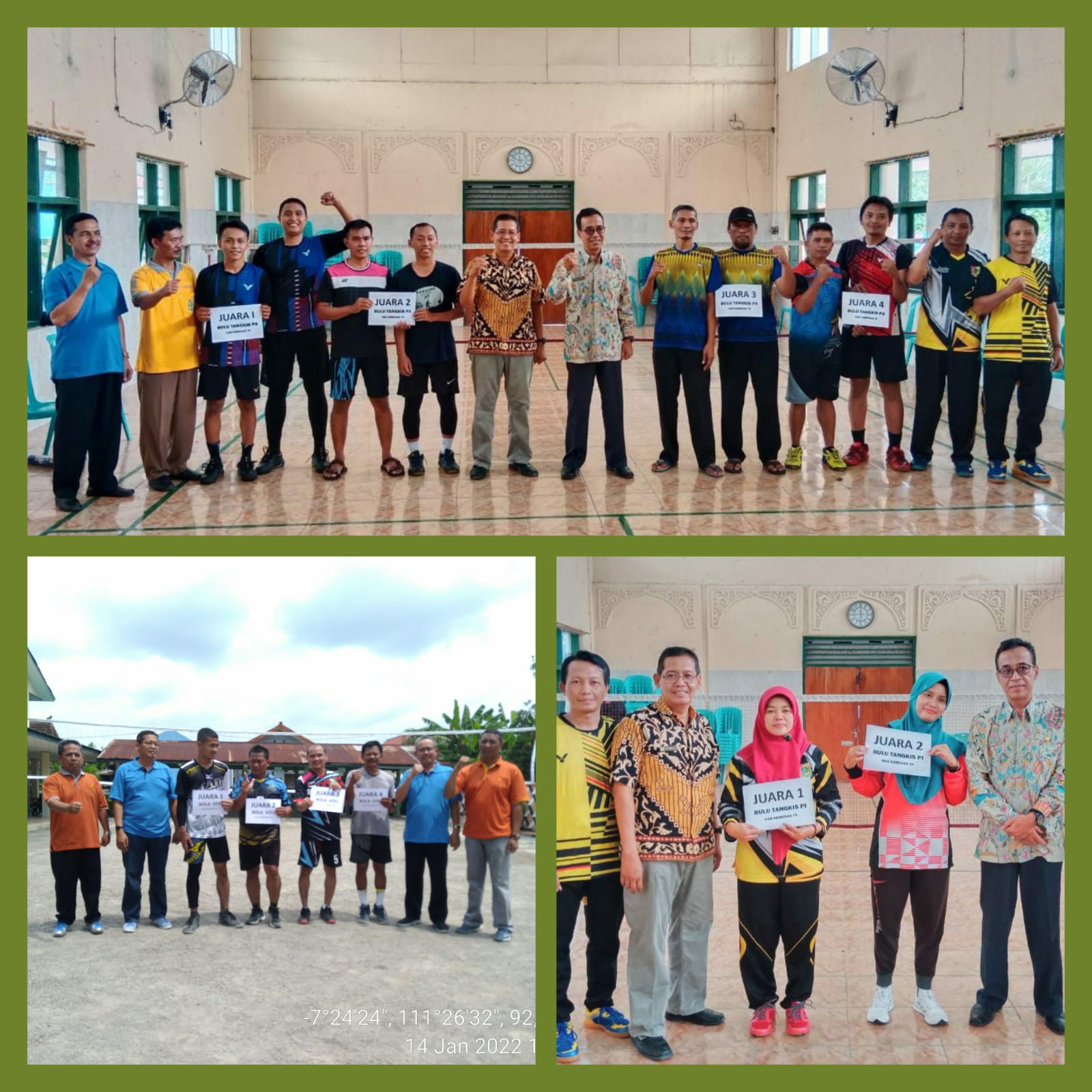 Final Bola Volly HAB Ke 76 Kemenag RI Tahun 2022 Di Kankemenag Ngawi 