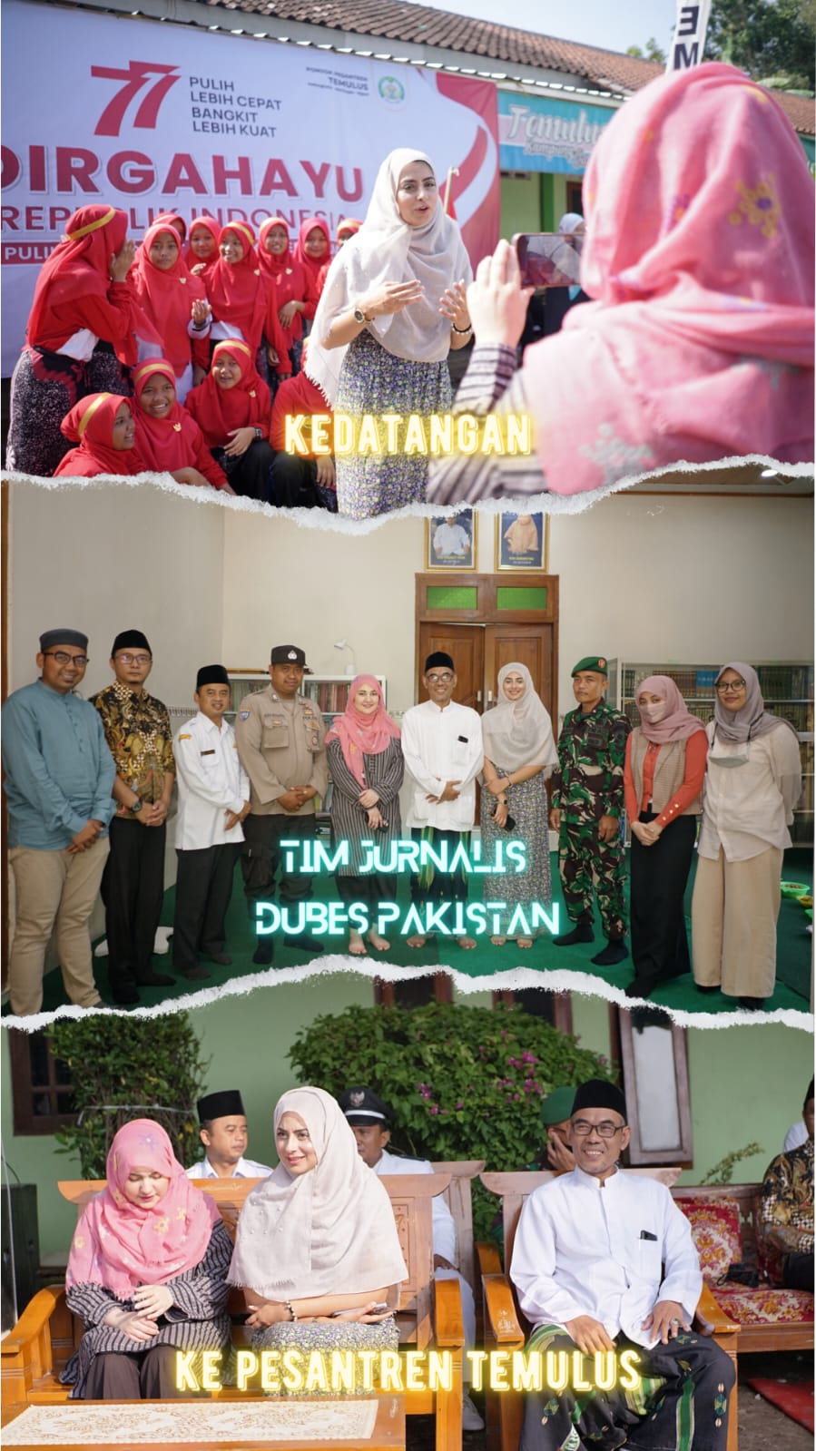 Jurnalis Negara Pakistan, Wakil Dubes R.I  untuk Pakistan Ikuti Upacara HUT R.I di PP. Temulus