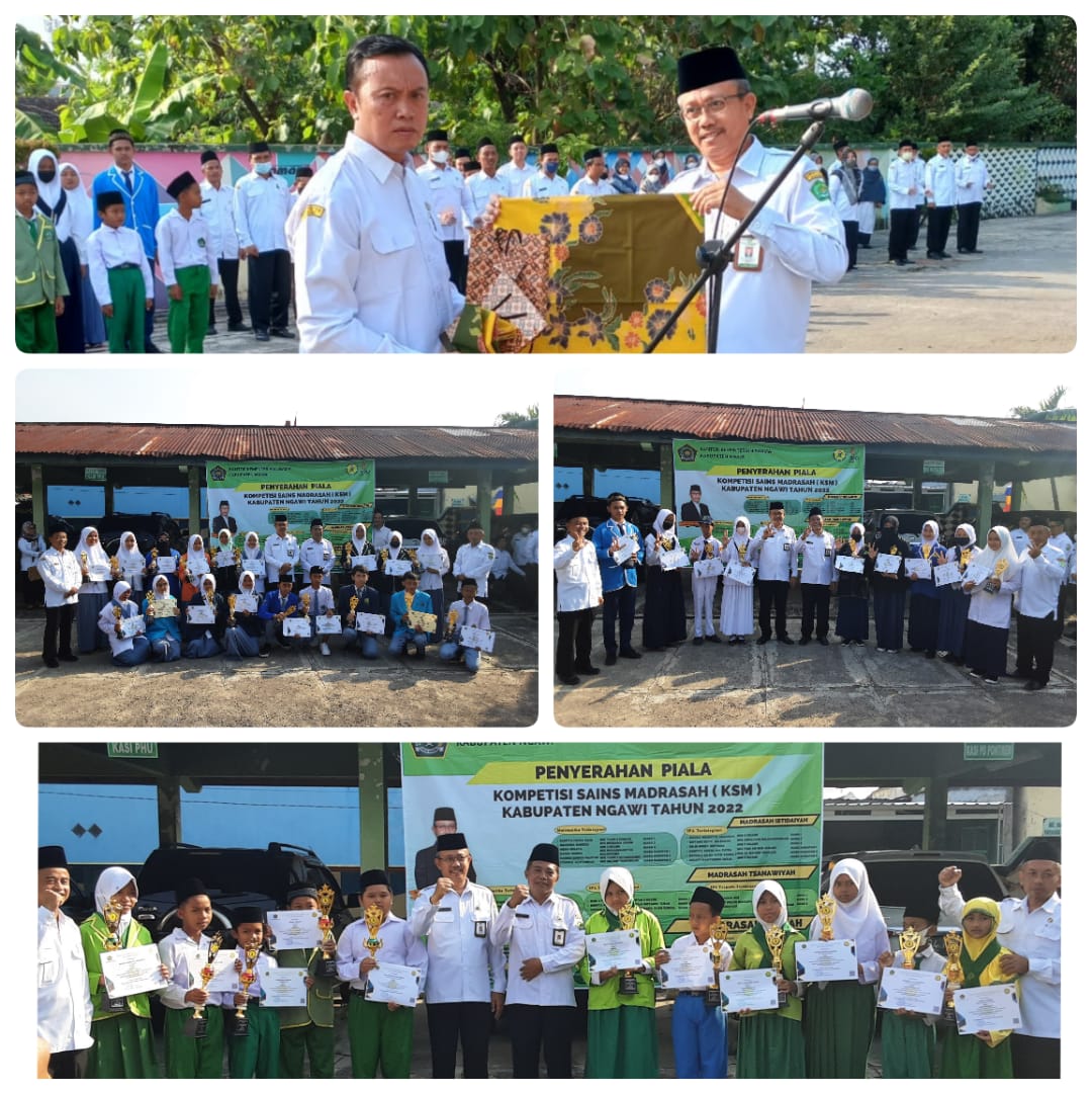 Penyerahan Piala KSM TK Kabupaten Ngawi 2022 dan Batik dari MA Tempurejo