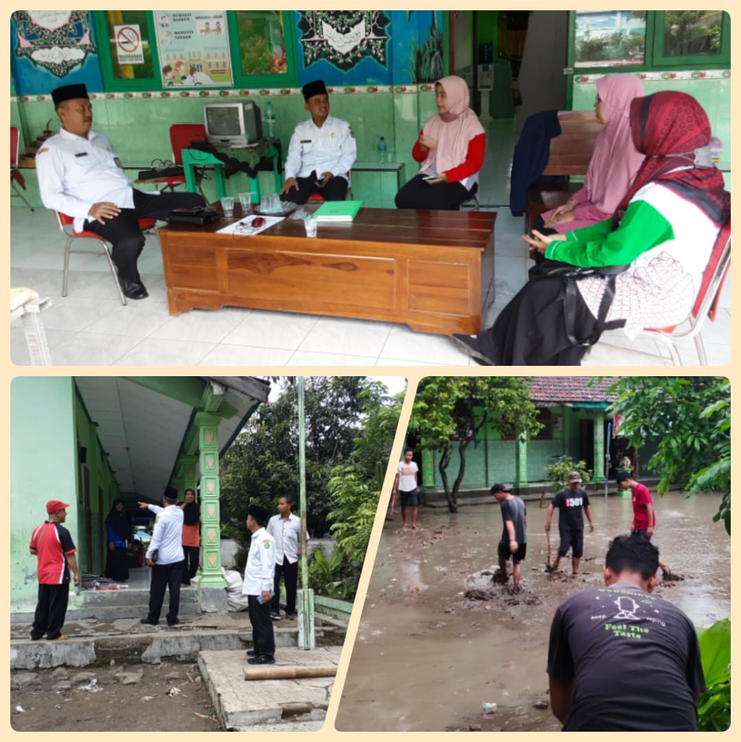 Kakankemenag Ngawi Tinjau MIN 8 Dan MTsN 11 Ngawi Pasca Banjir