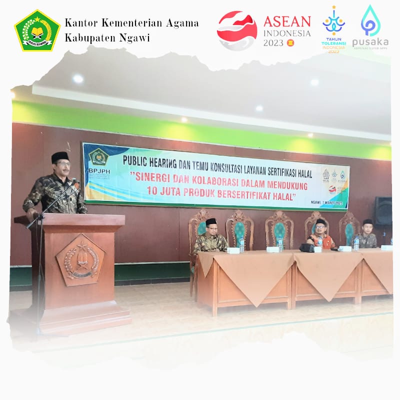 Public Hearing Dan Temu Konsultasi Layanan Sertifikasi Halal Kemenag Ngawi