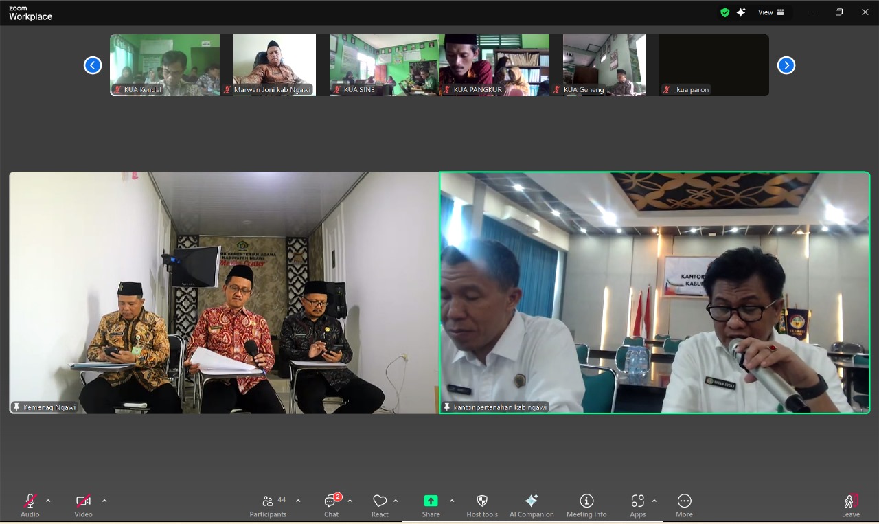 Sinergi Kemenag Ngawi, BPN, dan KUA Perkuat Monitoring Sertifikasi Tanah Wakaf